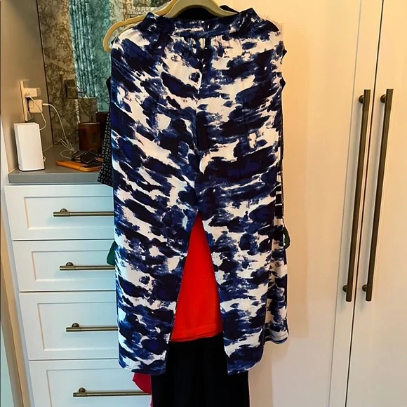 Michael Stars Navy and White Tie-Dye Pants